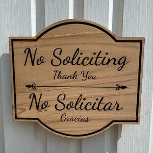 Elegant no soliciting sign
